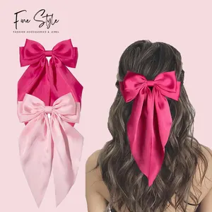 Lace Ribbons Bow Wavey Hair Clip Fabric Small Bows Accessories American Line Professional Hair Grips