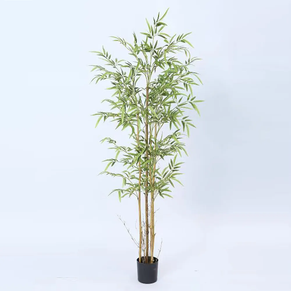 1.5M Taiwan Bamboe Tak Kunstmatige Japanse Geluksbamboe Boom Kunstmatige Vergroening Plant