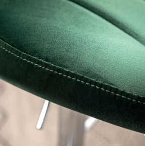 Upholstered <b>Adjustable</b> Swivel Barstools in Green, Set of 2 - Product Image 6