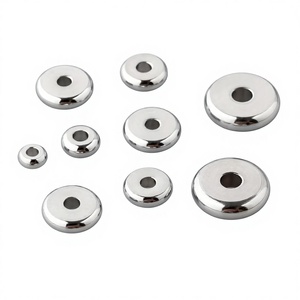 Wholesale 18K Gold Plated Stainless Steel Flat Round Loose <strong>Beads</strong> Rondelles Spacer <strong>Beads</strong> <strong>for</strong> <strong>Bracelet</strong> Necklace Findings - Product Image 4