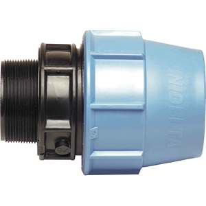 Raccord de compression en plastique mâle droit basse pression 63x2 \ "PP et PVDF pour application fluide taille 16mm - Product Image 1