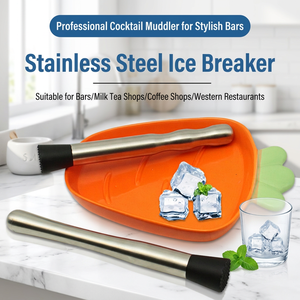 304 Stainless Steel Bar Muddler with Diamond Head, Ergonomic Cocktail Muddler Tool for Fruit Drinks & Bar Tools Accessories - Product Image 2