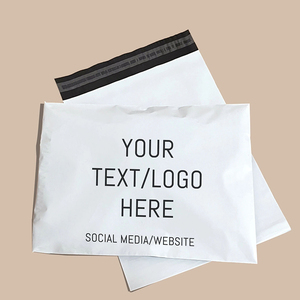 Factory Custom 20x30cm Bright White PE Express Bag Virgin Material Thick <b>Color</b> Print Biodegradable Courier <b>Envelope</b> In Stock - Product Image 2