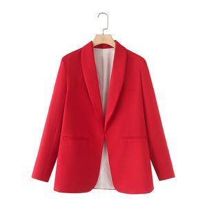 Nuevo Traje Elegante de Moda para Mujer, con Solapa, Sin Botones, de Color Sólido - Product Image 5