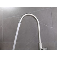 Robinet de cuisine en acier inoxydable brossé de qualité supérieure, mitigeur eau chaude et froide à poser sur plan pour évier