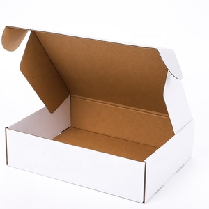 Hot Sale Custom Printing White Brown Corrugated Mailer Boxes Ecommerce E Flute Corrugated Packaging For Clothes