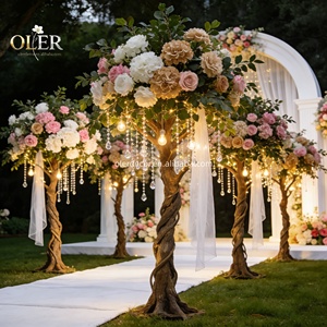 Nuevo Árbol de Flores de Cerezo Artificial de Seda Blanca OLER, Decoración para Bodas, Hogar y Jardín, para Año Nuevo, Navidad, Día de San Valentín - Product Image 3