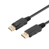 Câble vidéo Bajeal à paire torsadée, gaine PVC, âme en cuivre, 4K 60Hz, DP MÂLE-MÂLE, connecteurs dorés, utilisation multimédia, emballage en polybag
