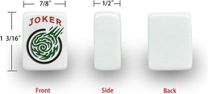 Mose Cafolo Ensemble de jeu de Mahjong américain/occidental avec sac de transport rose, 166 tuiles blanches premium, 4 supports colorés, 100 jetons - Product Image 4