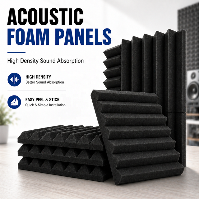 Factory Direct High Density Acoustic Foam Panels Self Adhesive Soundproof Wedge Foam Custom Wall Panels for Studio