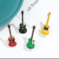 Autocollants décoratifs pour téléphone en métal, style rétro, guitare électrique, instrument de musique personnalisé, cadeaux promotionnels, vente en gros sur mesure