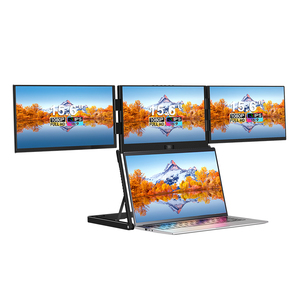 Portable Triple Monitor 15.6 Inch FHD IPS Metal Stand Laptop Screen Extender For Multi Tasks Office - Product Image 1