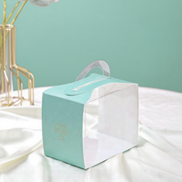 Boîte à tranches de gâteau mousse aux myrtilles en gros, en papier couché jetable, personnalisable, avec impression quadricolore, en matériaux recyclés