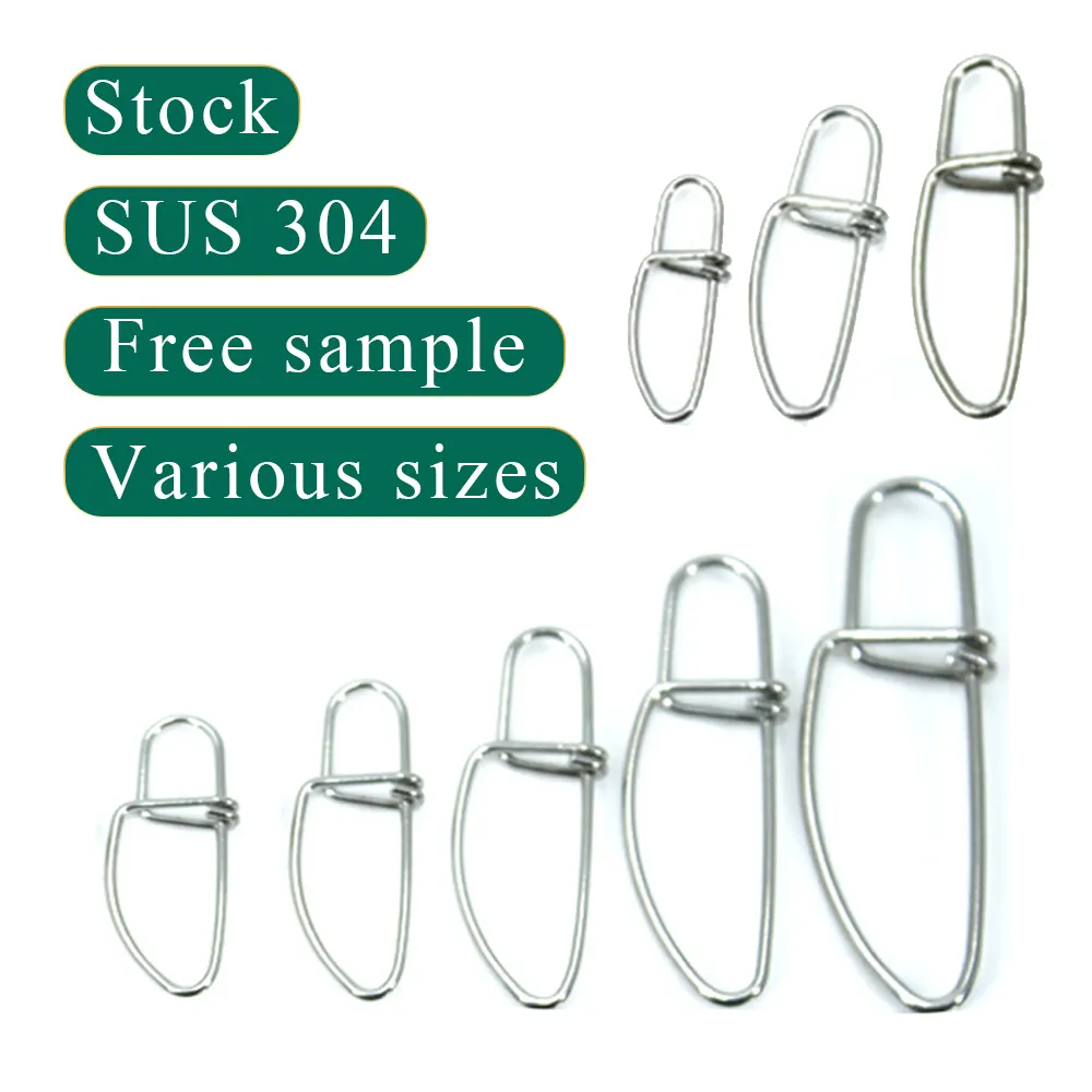 Fishing Spring Lock Double Snap Clasp Connectors Stainless Wire Forming Feeder Spring