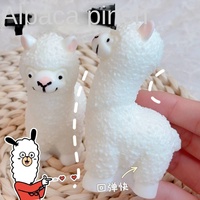 Bestseller transfrontalier : Jouet anti-stress Alpaca Squishy (en caoutchouc) – Douceur à récupération lente, à assortir, gadget ultime pour vaincre le stress