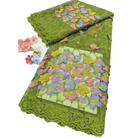 NI.AI Nouveau design Tissu en dentelle filet 3D fleuri lavable, dentelle brodée tricotée chaîne avec sequins pour robes de mariée et de soirée pour filles