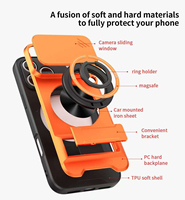 Casing HP 2 in 1 dengan Ring Holder untuk iPhone 18 17 16 15 14 13 12 11, Pelindung Kamera Heavy Duty, Desainer, dan Pendingin