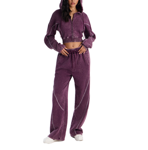 Pantalones Jogger de Algodón Bordado de Alta Calidad con Efecto Desgastado, Pierna Recta, 500 Gsm, Pierna Ancha, Costuras en Contraste, Estilo Baggy para Hombre - Product Image 3