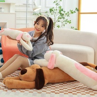 Boneka Hewan Plush Lembut Baru, Bantal & Alas Tidur Anjing Panjang, Boneka Hewan Plush Kawaii