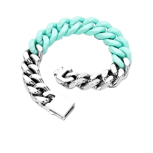 Pulseiras de Moda Elo Cubano Miami Banhadas a Ouro Laqueado em Aço Inoxidável 316 Sólido Joias para Mulheres e Homens Atacado - Product Image 2