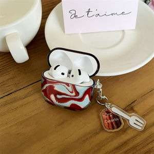 Imd <span class=keywords><strong>Original</strong></span> nouveau étui pour écouteurs pour <span class=keywords><strong>Airpods</strong></span> <span class=keywords><strong>Pro</strong></span> 1/2/3rd bleu marron lignes irrégulières écouteurs sans fil housse de protection - Product Image 5