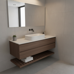 Kamalu KK-8050BEL moderno opaco ovale lavabo 80.5 cm bianco opaco pietra Keratek lavabo - Product Image 3