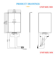Layar LCD MONO 6 inci 1620*2560 Definisi Tinggi MIPI 6.08 Inci Monokrom 50PIN Layar Hitam Putih untuk Printer 3D