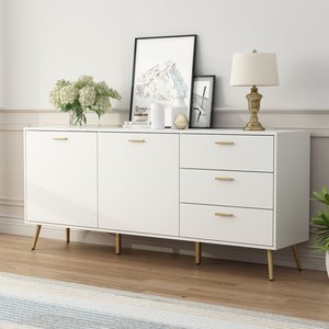 White Sideboard White Sideboard Livingroom A Beautiful Piece Perfect For Hosting Dinner Parties And Small Gatherings Buffet Cabinet