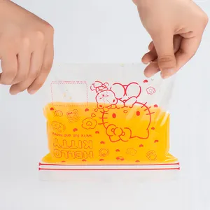 Food Grade Clear LDPE Ziplock Storage Bags Double Zipper Recyclable Plastic with Gravure Printing for Fruit Sandwiches