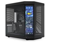Étui en verre trempé à longue bande avec écran Lcd 240 360 étuis d'ordinateur de jeu Atx à refroidissement par eau avec cube d'écran