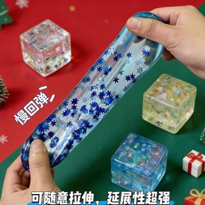 New Arrival Colorful TPR Maltose Christmas Ice Cube Stress Relief Toy Transparent Sensory Design <b>Squishy</b> Squeeze Toys - Product Image 3
