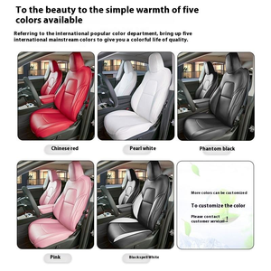 Housses de siège de voiture en cuir PVC haut de gamme, ensemble complet de 10 pièces, style professionnel/luxe, universelles, toutes saisons, pour <span class=keywords><strong>Tesla</strong></span> <span class=keywords><strong>Model</strong></span> 3/Y - Product Image 4