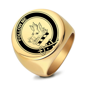 Anillo de Acero de Titanio Redondo de 22 mm con Diseño de Animales Follow Me, Joyería de Moda para Hombre, Regalo - Product Image 5