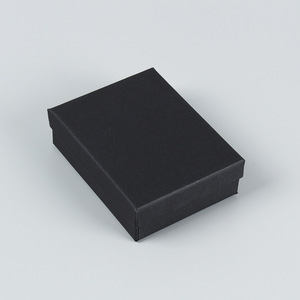 Fabricante personalizado de lujo de varios tamaños clásico negro Tarjeta anillo pendiente COLLAR COLGANTE pulsera papel embalaje joyero - Product Image 6