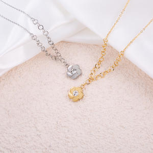 Pendentif Murakami Grand Soleil Hawaii Rose Doré en Acier Inoxydable Collier Fleur de <span class=keywords><strong>Naissance</strong></span> Accessoire de Mode Élégant en Argent Sterling - Product Image 6