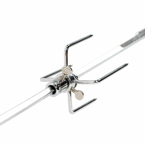 Kit de rôtisserie universel en acier inoxydable, <span class=keywords><strong>barbecue</strong></span>, <span class=keywords><strong>moteur</strong></span> électrique, <span class=keywords><strong>broche</strong></span>, fourchettes à viande, accessoires de <span class=keywords><strong>barbecue</strong></span> anti-corrosion - Product Image 5