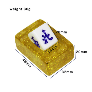 Mahjong Americano de Cristal Grabado, Duradero, Ecológico, Rectangular, con Indicador de Viento, Código Zhuangzi, Dados del Sudeste y Noroeste - Product Image 2