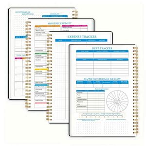 Planificador de Presupuesto Familiar Personal con Espiral A5, Bonito Cuaderno de Planificación de Cuentas para Comercio Electrónico Transfronterizo, para Escribir en la Escuela - Product Image 4