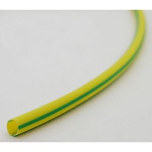 Tube thermorétractable 3mm jaune-vert 1m pour protection de câbles - Product Image 1