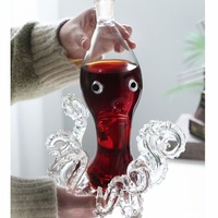 Distributeur de cocktails original en forme de pieuvre, carafe à vin en verre transparent avec couvercle, distributeur de boissons créatif pour la décoration de bar à domicile ou de fête