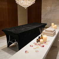 Housse de lit en velours pour salon de beauté, housse de table de massage