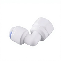 Raccord coudé rapide fileté femelle 1/4 po pour tube de 1/4 po DE, accessoire pour filtre purificateur d'eau et système d'osmose inverse (RO)