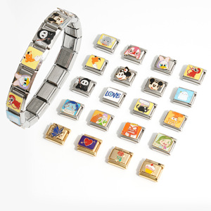 Stainless Steel Italian Module DIY Bracelet Jewelry Chain Rectangle Shape For Bracelet Making Plating Treatment - Product Image 2