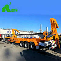 Semi-remorque grue porte-conteneurs 3 essieux 37 tonnes, chargeur latéral 20 pieds, élévateur latéral, à vendre