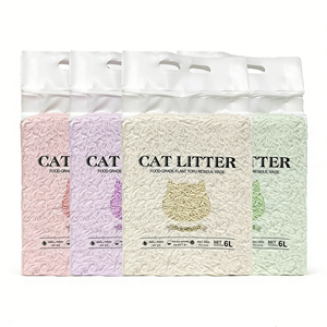 Areia para Gato Premium de Tofu e Gel de Silica Ecológica Biodegradável de Agregação Rápida Baixa Poeira com Fragrância de Leite - Product Image 4