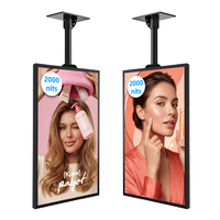 Écran LCD HUSHIDA haute luminosité orienté vers la fenêtre, affichage numérique suspendu au plafond, moniteur TV, système Android