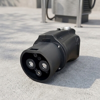 Adaptateur de charge pour véhicules électriques, prise triangulaire standard américaine, prise de conversion pour borne de recharge 5 trous 250V16A