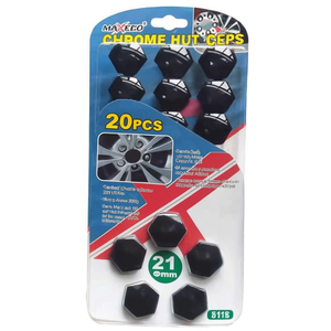 Cubiertas de tuercas de rueda cromadas Maxeed de 21 mm, 20 piezas, para protección de ruedas de coche - Product Image 2