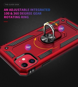 Venta caliente de grado militar 2 en 1 PC + cubierta de la caja del teléfono híbrido de TPU con soporte de anillo titular de <span class=keywords><strong>coc</strong></span> - Product Image 5