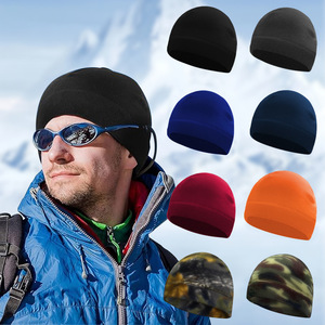 Winter Fleece Beanie Hat Thickened Warm Solid Color For Hiking Sports Skiing Outdoor Windproof Inner Liner Adult Unisex - Product Image 3